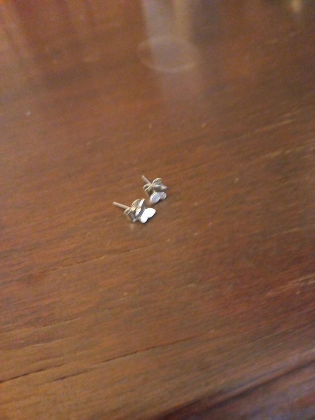 Pendientes mariposa plata