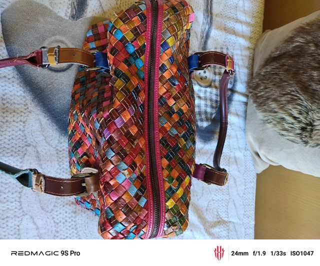 Borsa a mano Patchwork multicolor