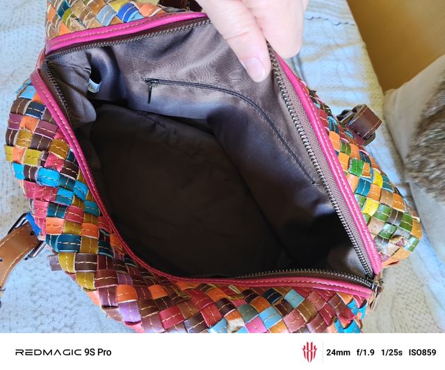 Borsa a mano Patchwork multicolor