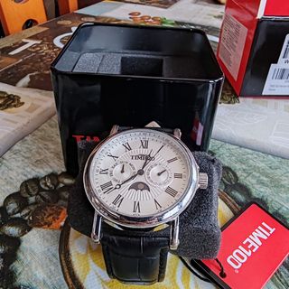 Reloj TIMEOO Hombre - Plata & Negro
