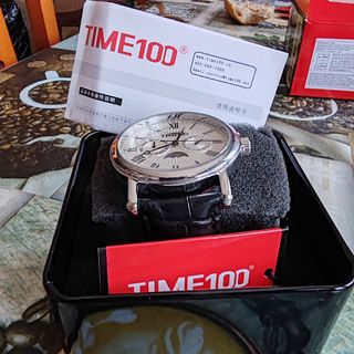 Reloj TIMEOO Hombre - Plata & Negro