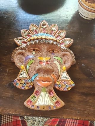 Máscara azteca cerámica Aracena