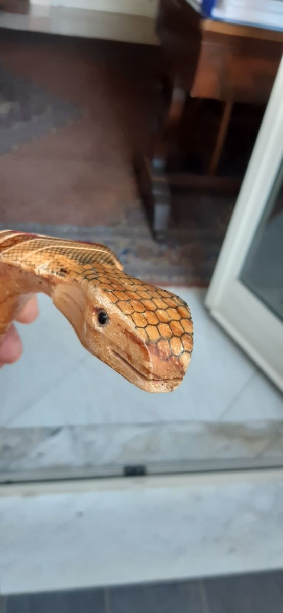 Serpente legno snodato vintage