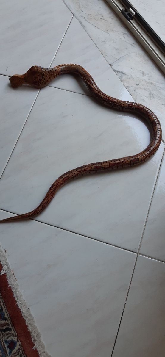 Serpente legno snodato vintage