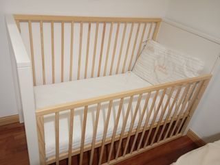 Berço Mia Branco c/ Colchão - Madeira