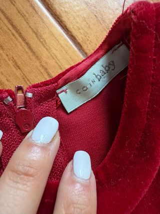 Vestito velluto rosso bimba CoinBaby
