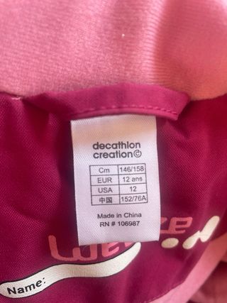 Mono esquí niña Decathlon T12