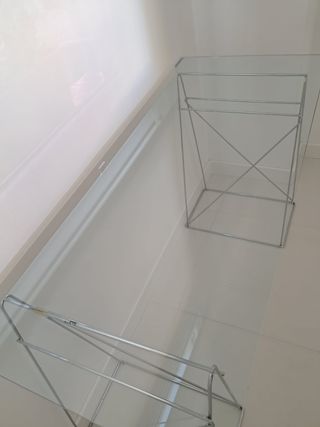 Mesa cristal moderna, Estilo industrial.