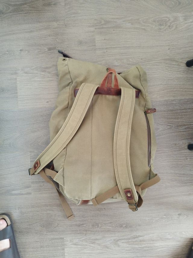 Mochila lona 40L - Marrón Oliva
