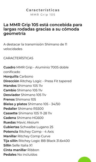 Bicicleta carretera MMR Grip 105