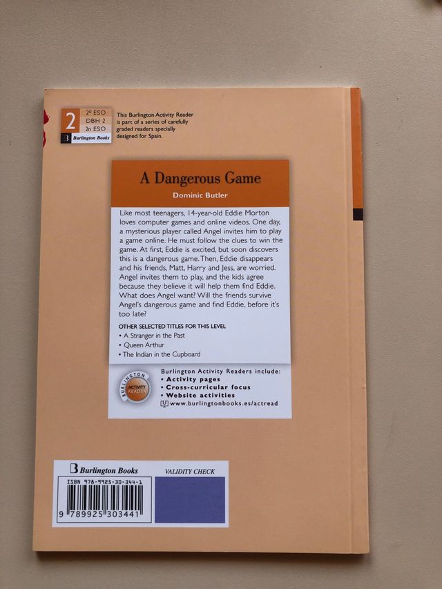 A Dangerous Game 2ºeso. Activity Readers 2019