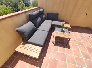Sofá rinconera exterior