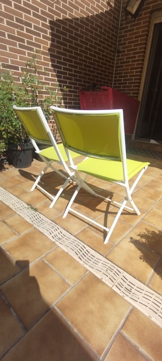 2 Sillas Plegables Terraza Jardín