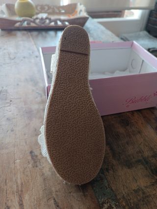 Espadrilles cuña beige talla 35 niña
