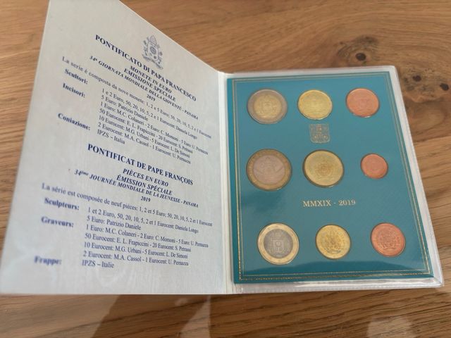 cartera Monedas Vaticano 2019 edicion especial