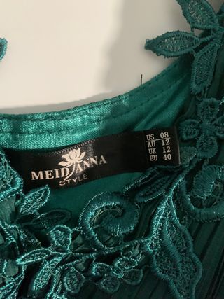 Vestido largo verde esmeralda