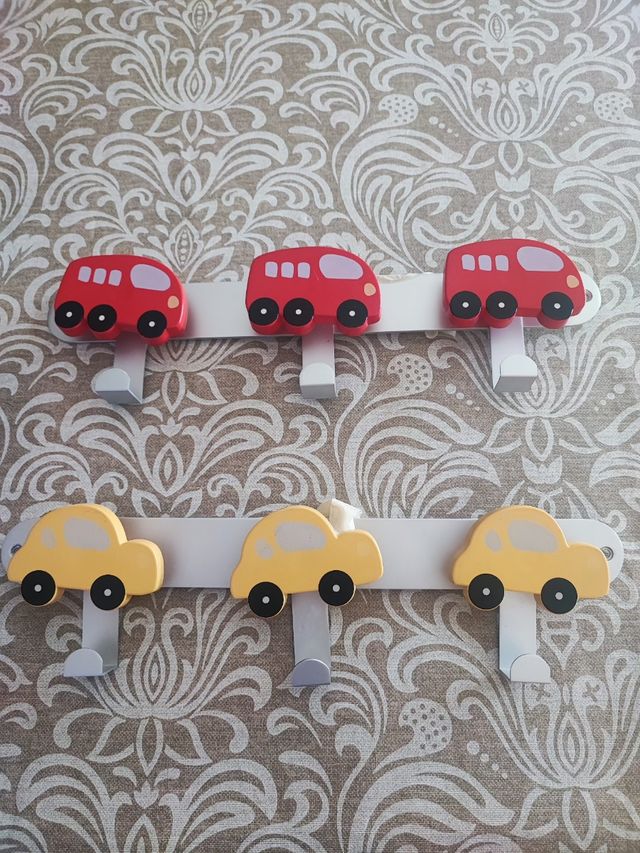 Perchas infantiles coches - 6 uds.