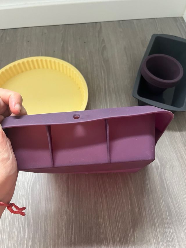 Moldes silicona reposteria - gris, morado