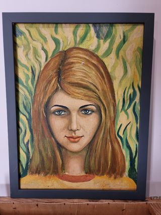 Dipinto olio ragazza