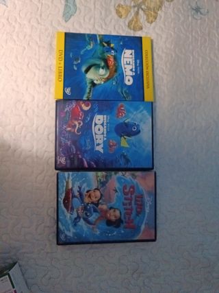 DVDs infantiles: Nemo, Dory, Lilo & Stitch