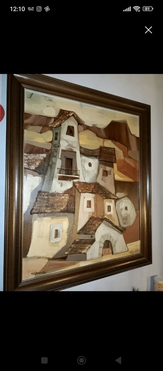 Cuadro óleo - Casas rurales