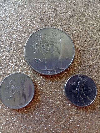 Monete 100 lire & 50 lire Italia