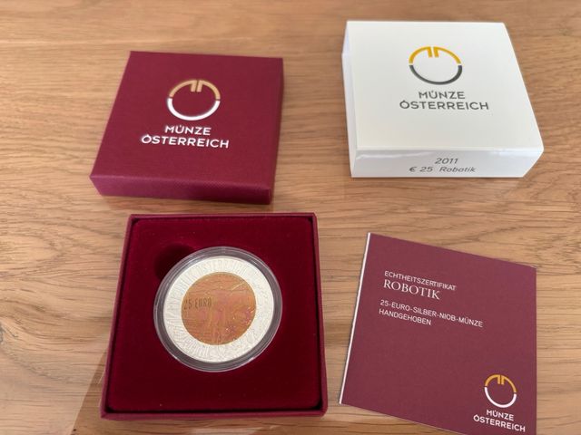 Moneda 25€ Austria 2011 - Robótica