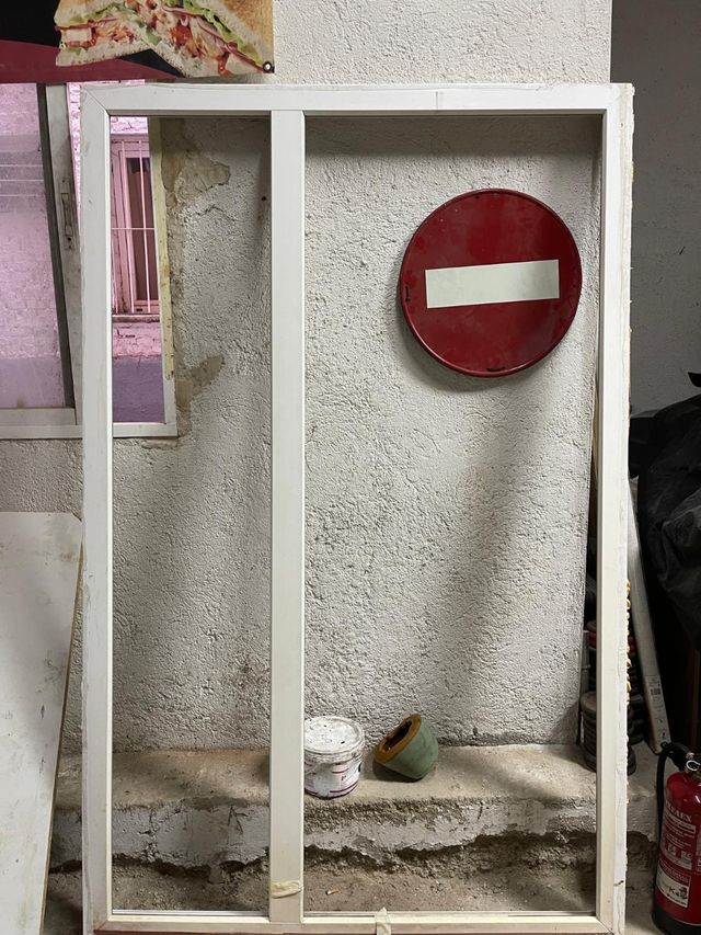 Puerta  PVC 
climalit blanca exterior