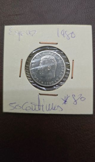 Moneda 50 Cts España 1980 Mundial 82