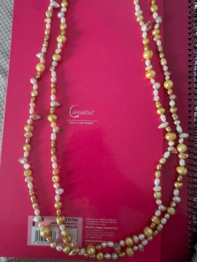 Collar perlas oro blanco