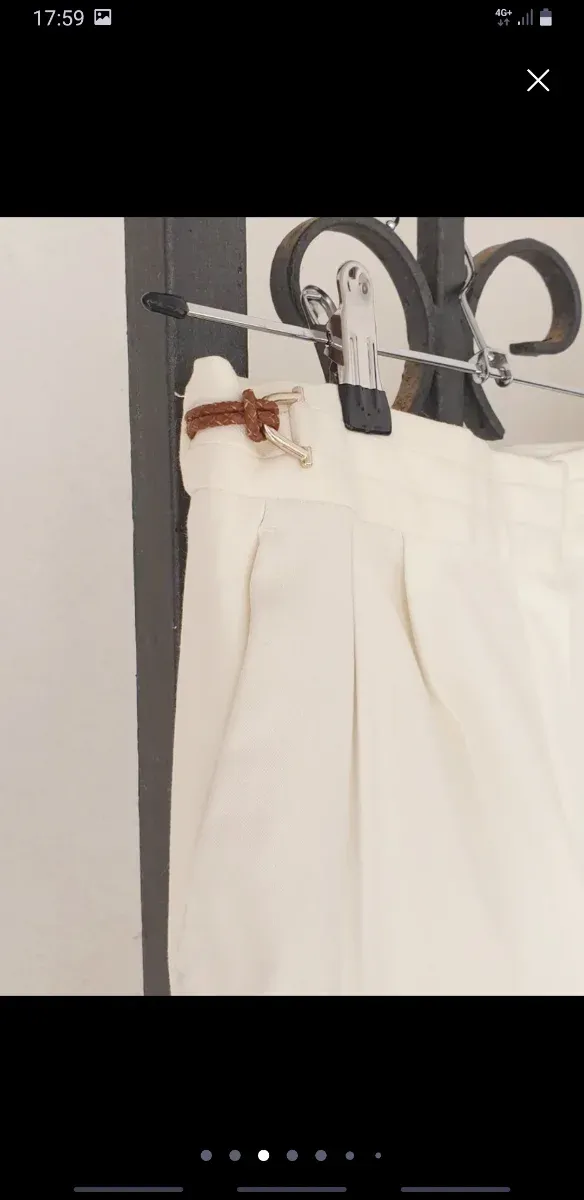 Pantalón de vestir: blanco