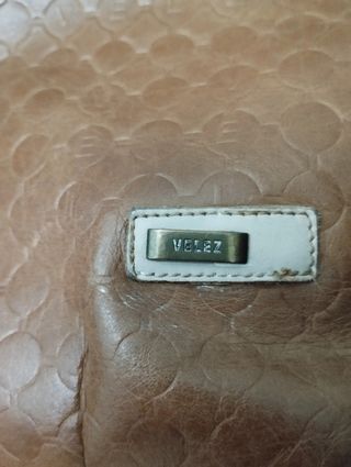 Bolso Velez Cuero Marrón-Verde