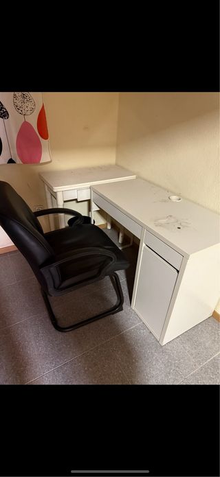 Mesa escritorio blanca - madera