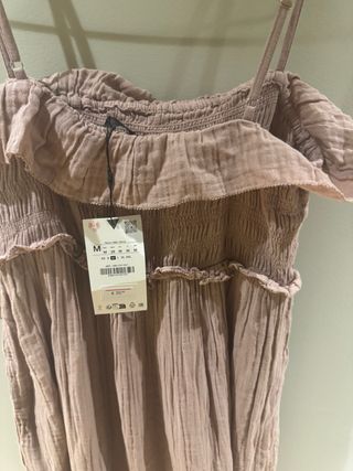 Vestido midi Zara rosa