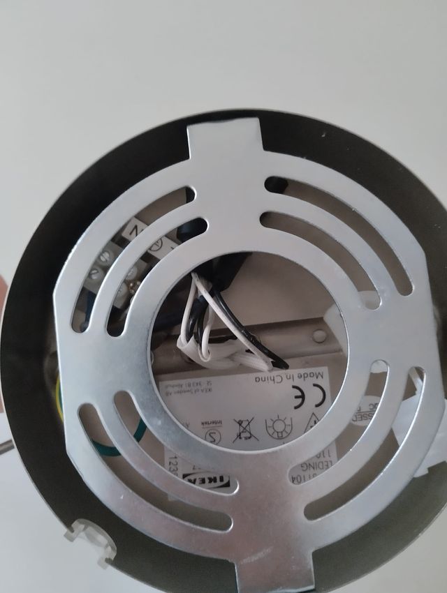 Lámpara IKEA 3 luces - metal plata