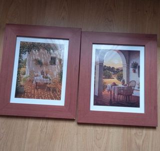 2 Quadri paesaggistici. Marron