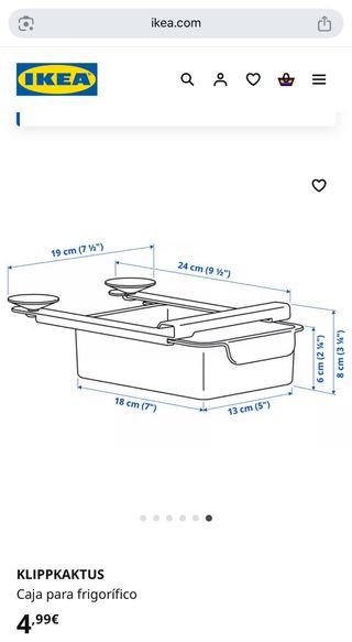 KLIPPKAKTUS - Caja nevera Ikea