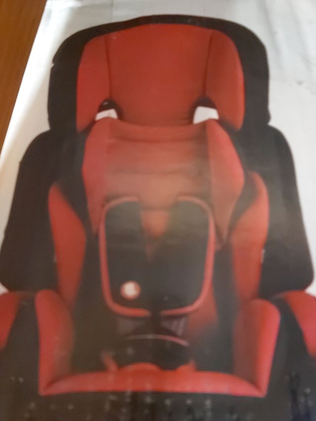 Silla coche niño 1-2-3..ROJA Y NEGRA....
