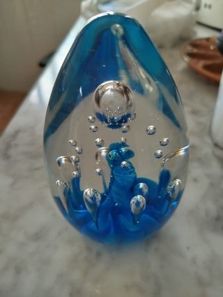 Adorno cristal Murano azul