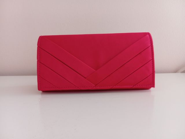 Bolso clutch fiesta rojo & foulard