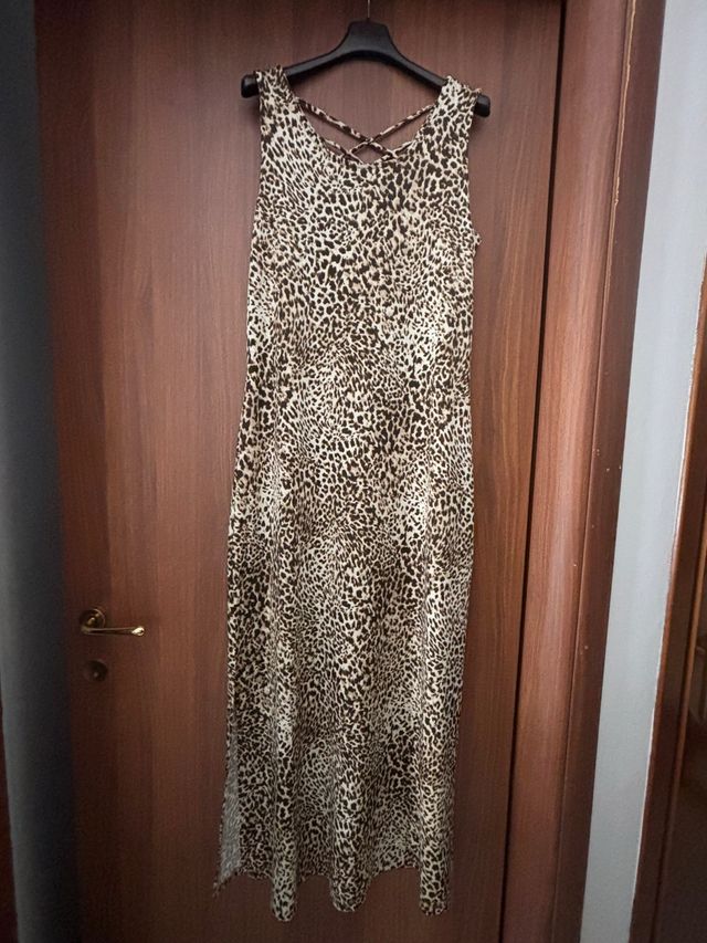 Vestito lungo stampa Leopardo
