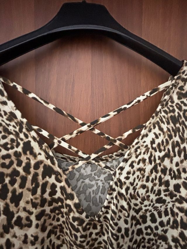 Vestito lungo stampa Leopardo