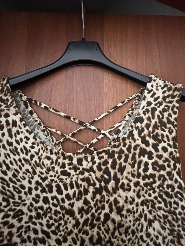 Vestito lungo stampa Leopardo