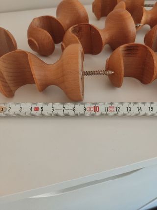 Soportes cortina madera - 8uds
