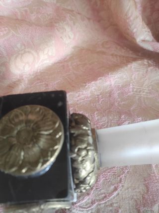 Antiguo Jarrón violetero  de cristal imperio