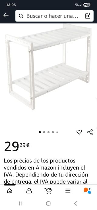 Estantería cocina 2 niveles HFXQ. Bajada de precio