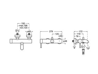Grifo monomando Roca Lanta baño-ducha