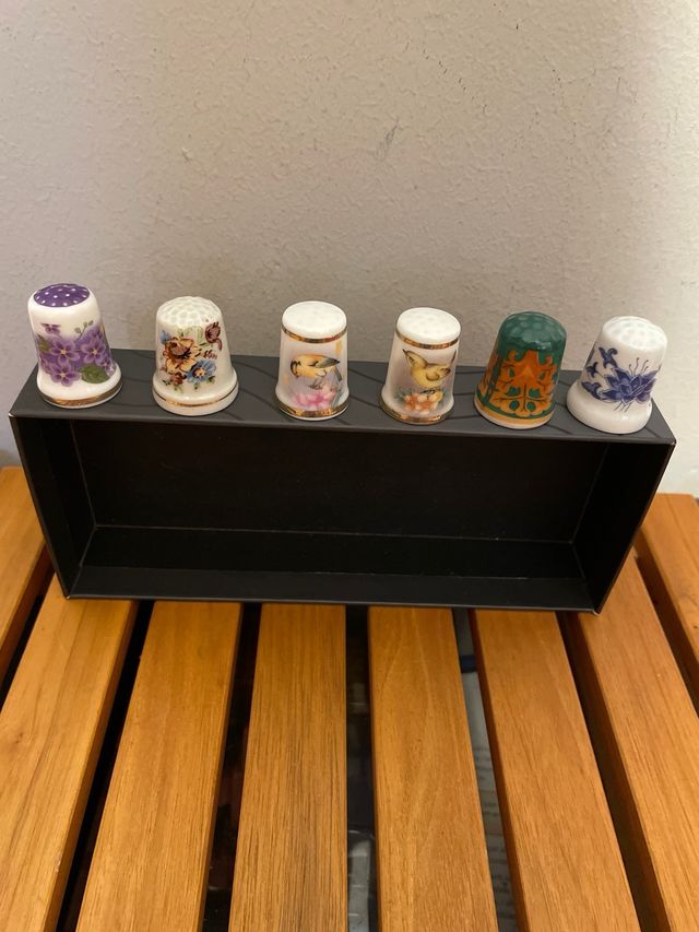 6 dededes de porcelana vintage