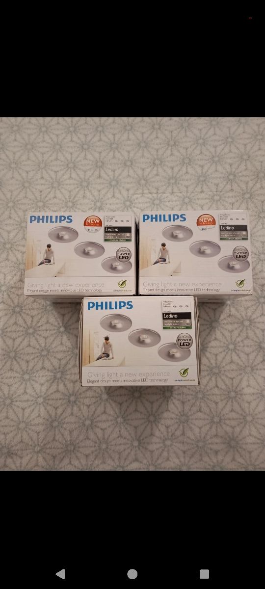 3 Focos LED Philips Ledino