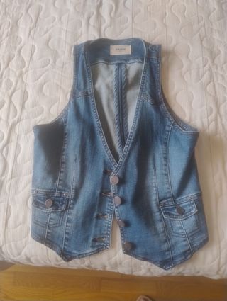 Chaleco vaquero azul